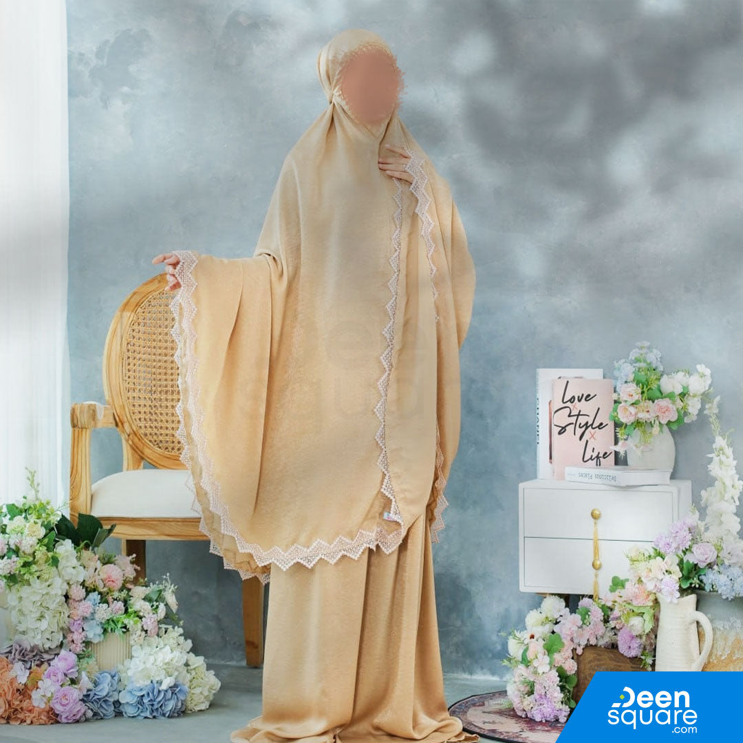 Zaujah Santorini Silk Prayer Dress - Malaysian Telekung