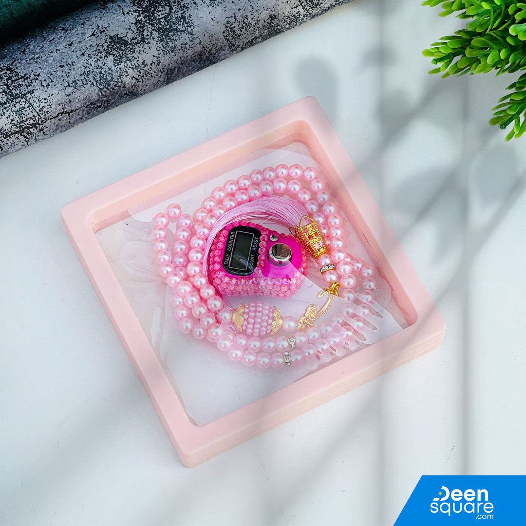 Tasbeeh Counter for Gift (99 Beads Tasbih with Finger Counter)