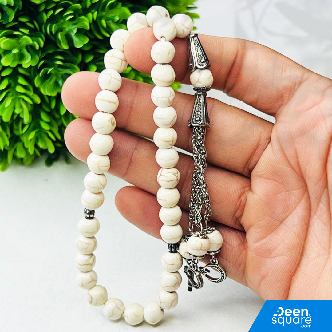 Aqeeq Misbaha – 33 Beads Stone Tasbeeh (Aqiq Prayer Beads)