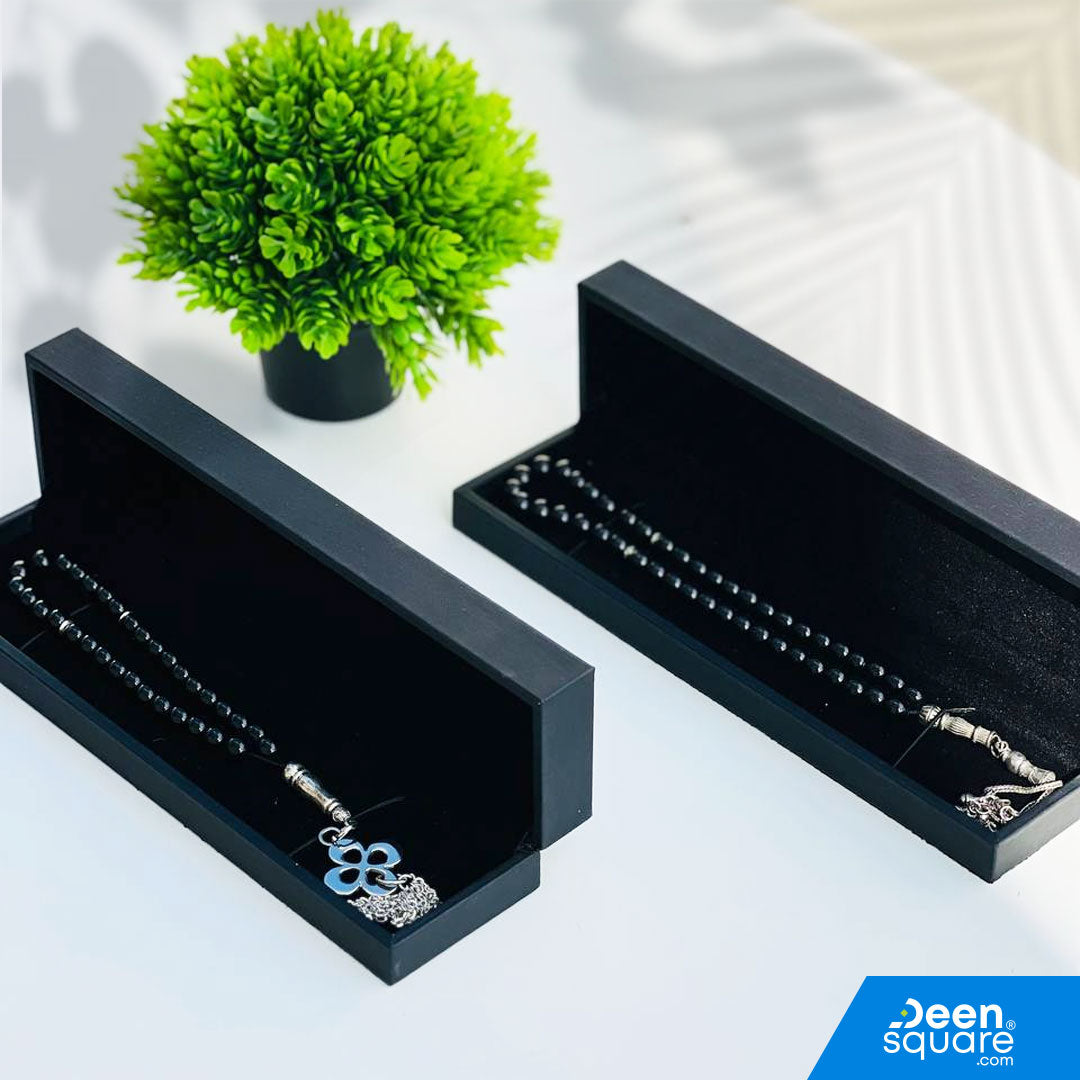 33 Beads Amber Stone Tasbeeh (تسبيح‎‎) | Black