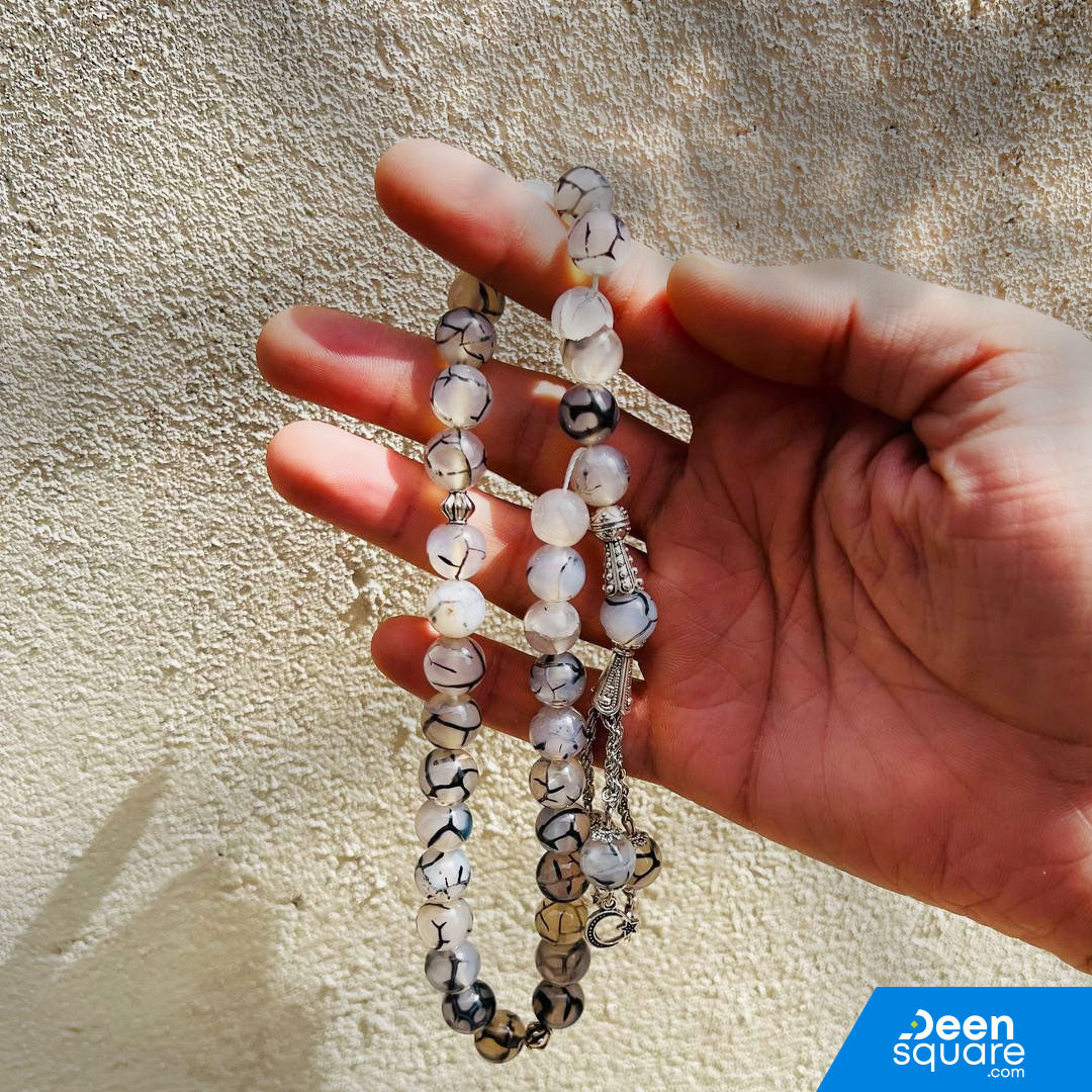 Aqeeq Misbaha – 33 Beads Stone Tasbeeh (Aqiq Prayer Beads)