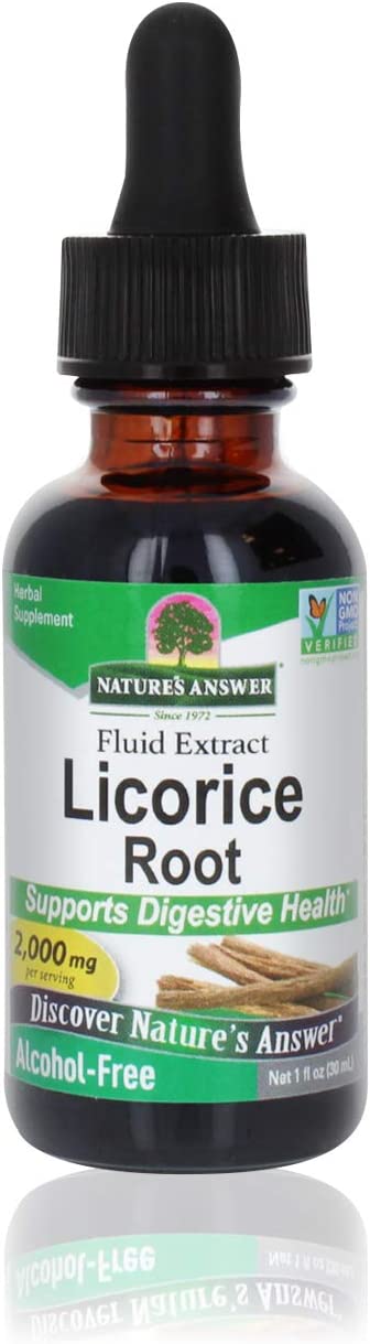 Licorice Root 2000mg Fluid Extract Drops For Digestive Health, 30ml