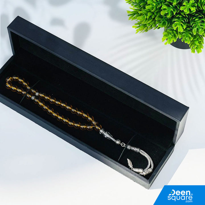 Amber Stone Handmade Beads Tasbeeh (تسبيح‎‎) - 33 Beads Tasbeeh