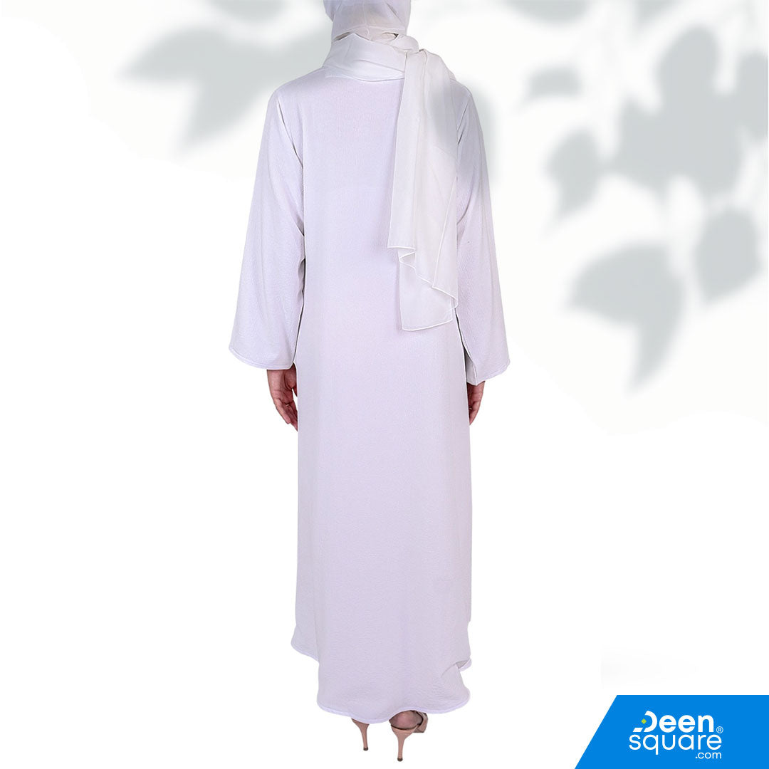 Umrah Abaya White with Lining | Women Umrah Cloth
