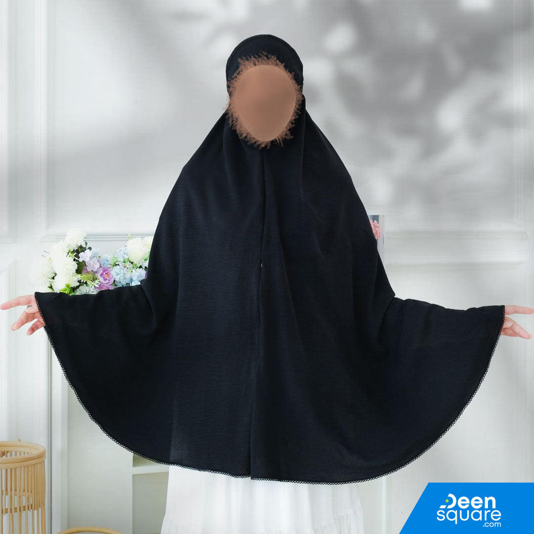 Premium Hajj and Umrah Prayer Scarf / Top for Women - Black