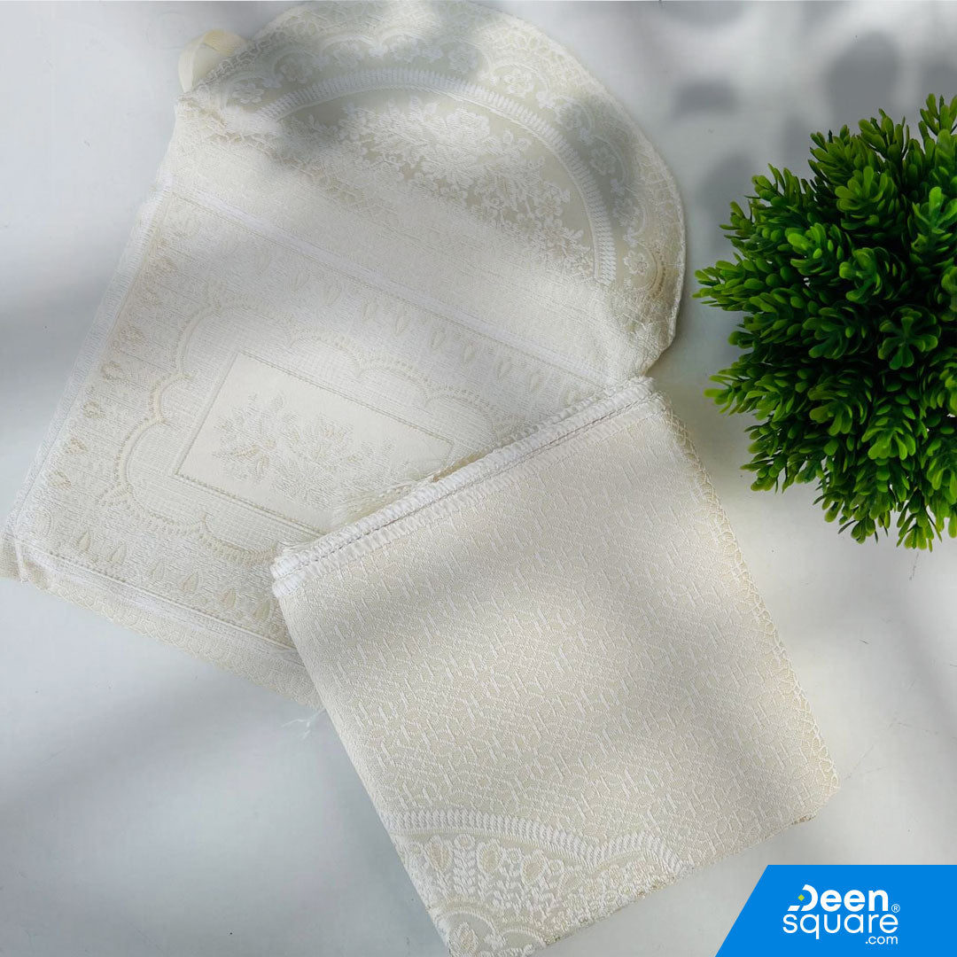 سجادة صلاة فاخرة للسفر مع حقيبة - خفيفة الوزن وصغيرة الحجم - صنع في تركيا (70 × 110 سم)