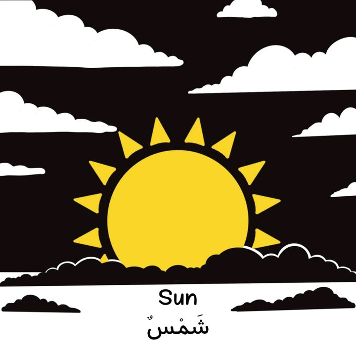العالم من حولي – كلماتي الأولى من القرآن الكريم (كتاب قماشي ثنائي اللغة)