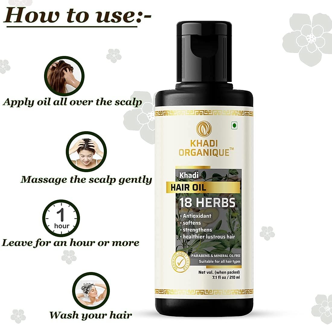 Khadi Organique 18 Herbs Hair Oil