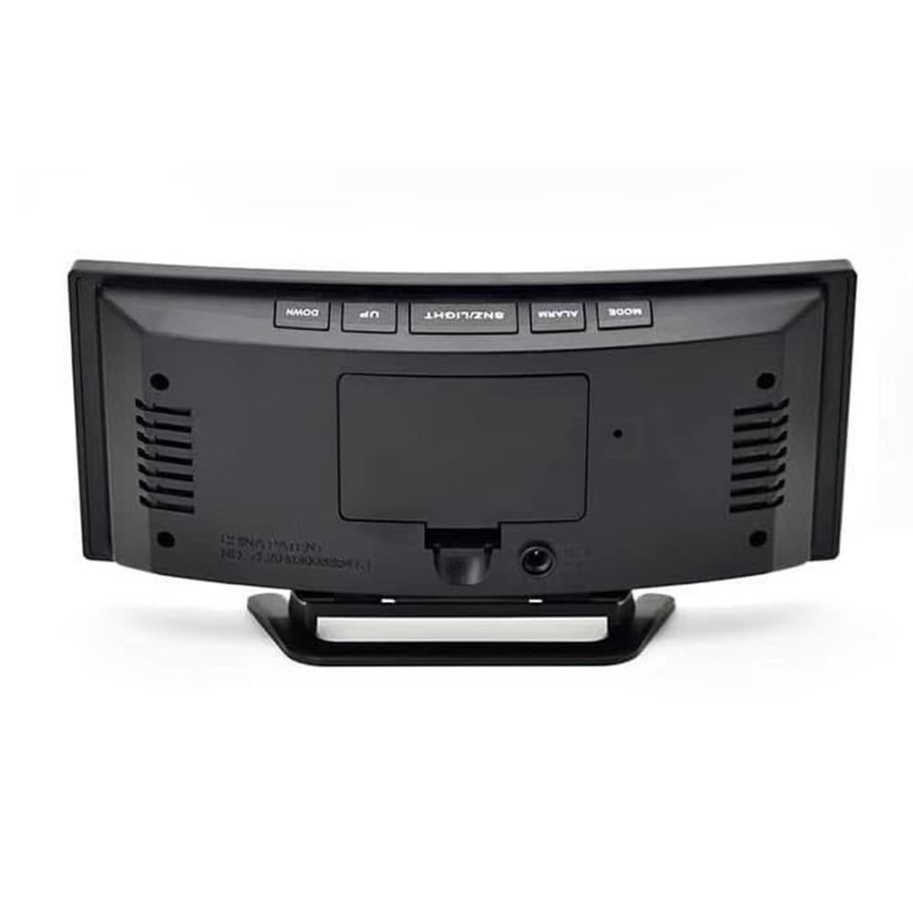 LED Mirror Alarm Desk Clock with Temperature Display (Model: DT-6507)  - 17 cm × 7.5 cm