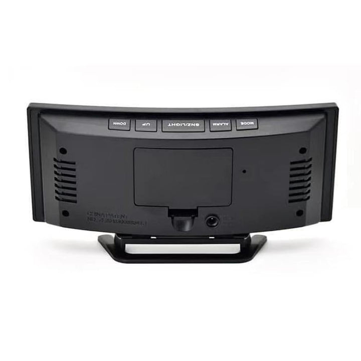 LED Mirror Alarm Desk Clock with Temperature Display (Model: DT-6507)  - 17 cm × 7.5 cm