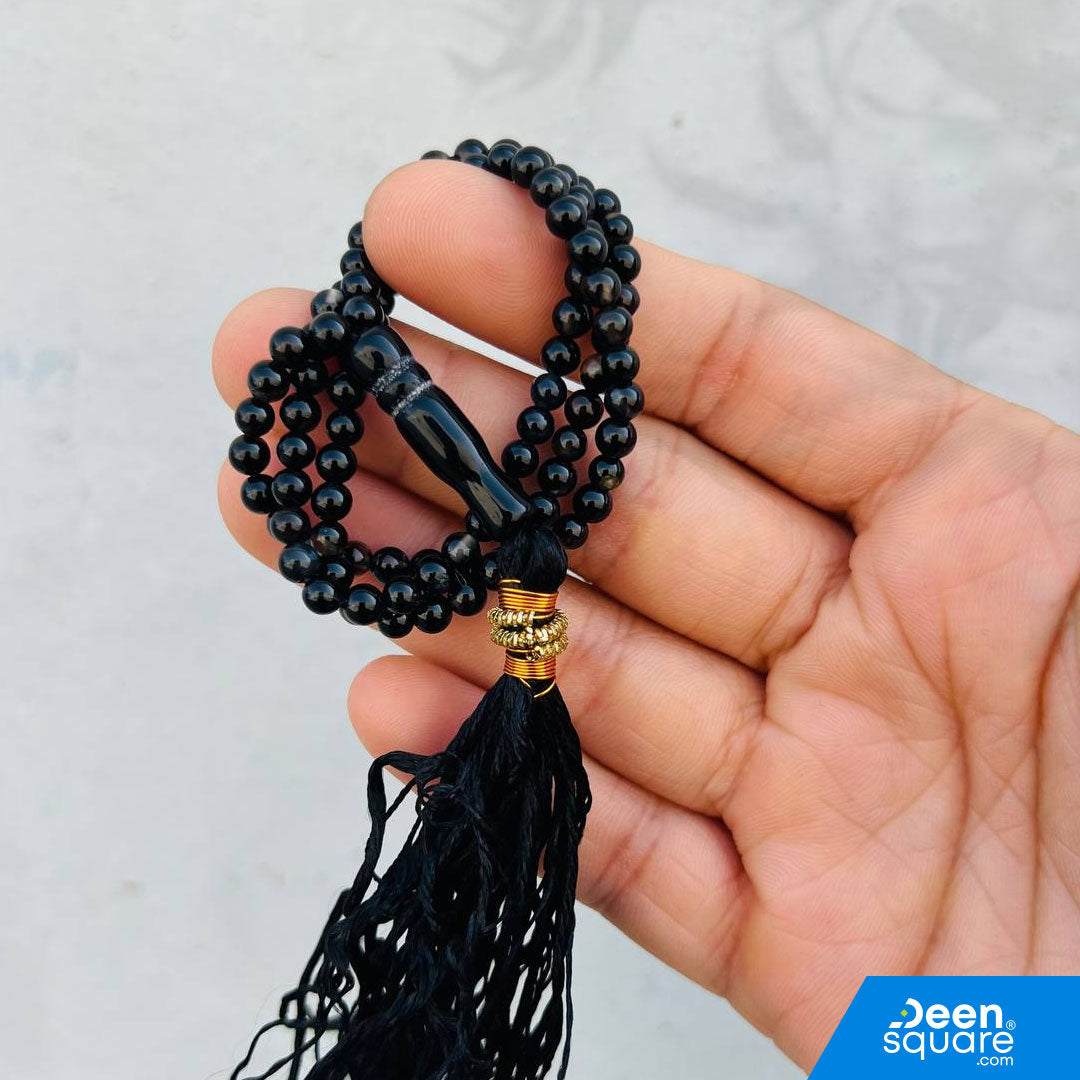 Aqeeq Misbaha – 99 Beads Small Stone Tasbeeh (Aqiq Prayer Beads)