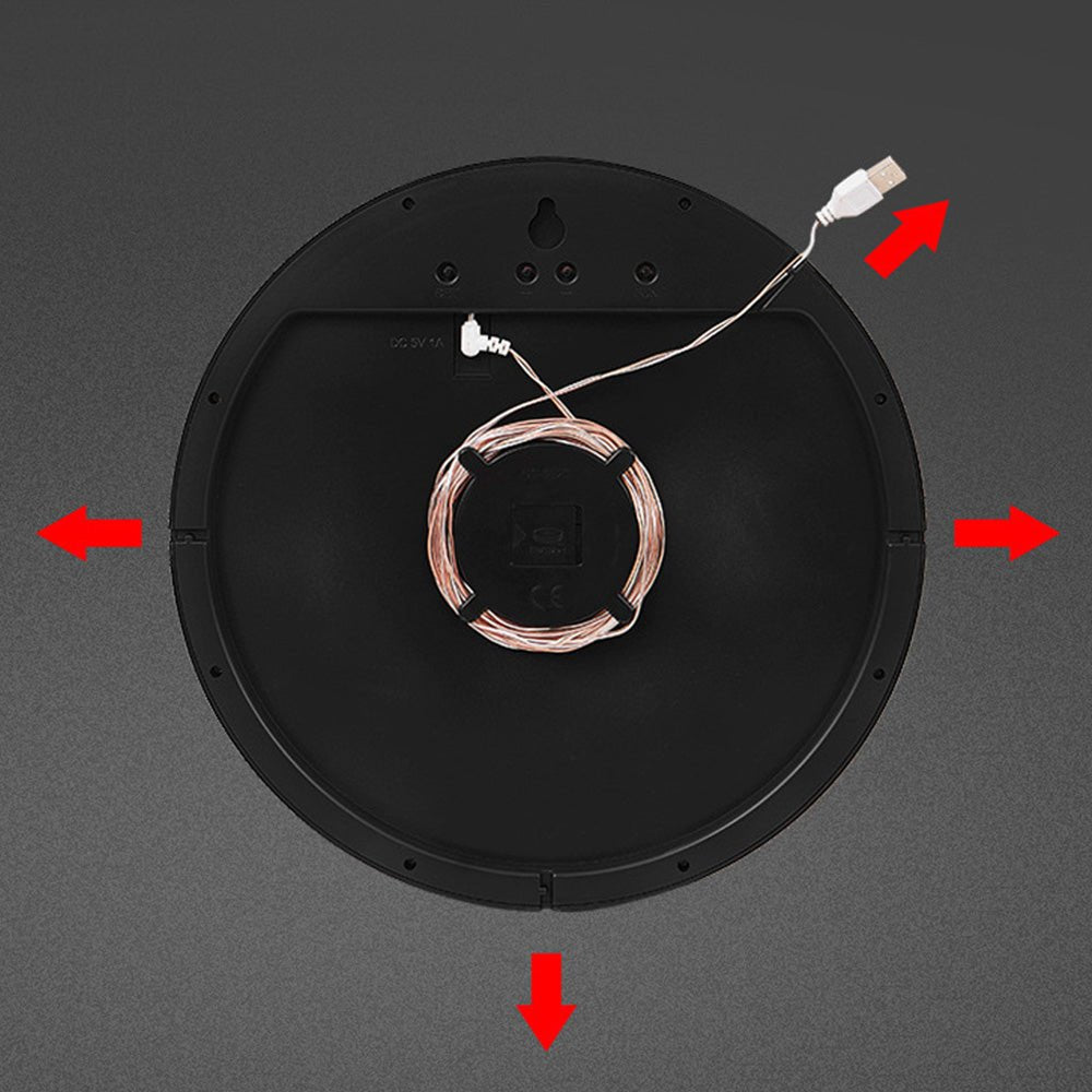 Buy 6620 LED Wall Clock at deensquare.com Dubai | UAE. 12-inch digital wall clock with large numbers, temperature &amp; humidity display.
