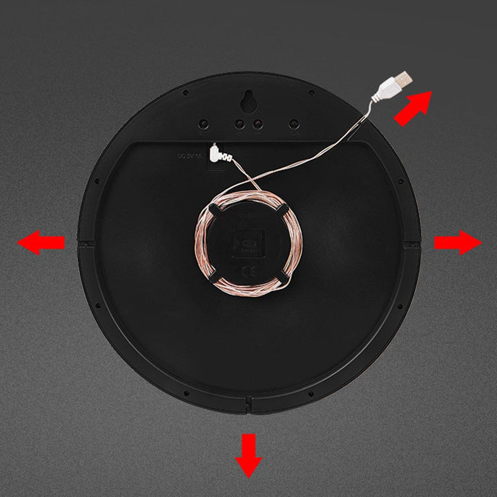 Buy 6620 LED Wall Clock at deensquare.com Dubai | UAE. 12-inch digital wall clock with large numbers, temperature &amp; humidity display.