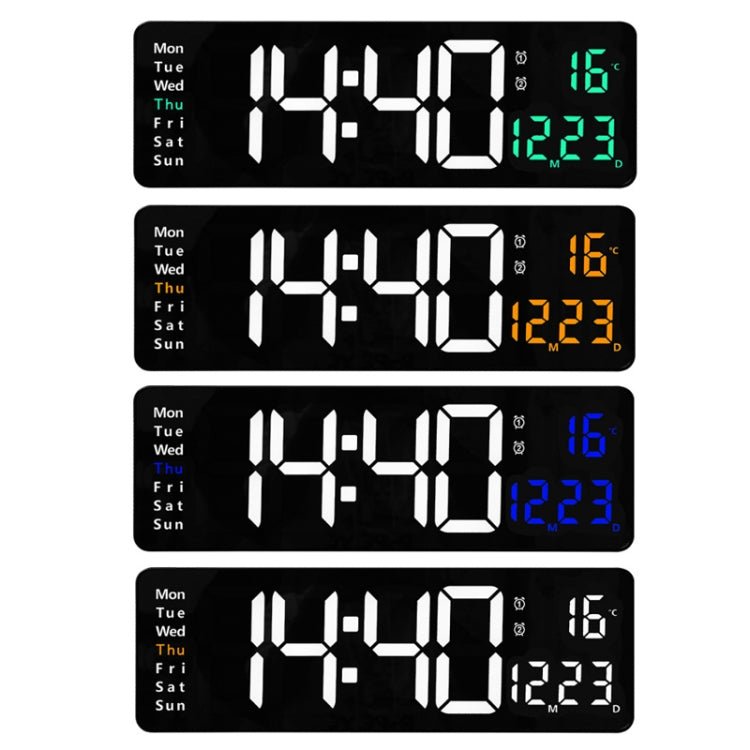 6626 large LED digital wall clock with remote control for living room and office