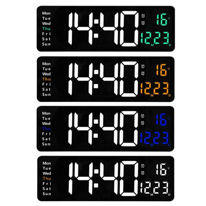 6626 large LED digital wall clock with remote control for living room and office