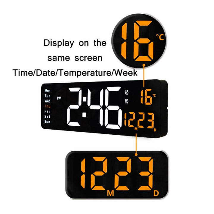 6626 Electronic Clock Living Room Wall-Mounted Large Screen Display LED Digital Clock