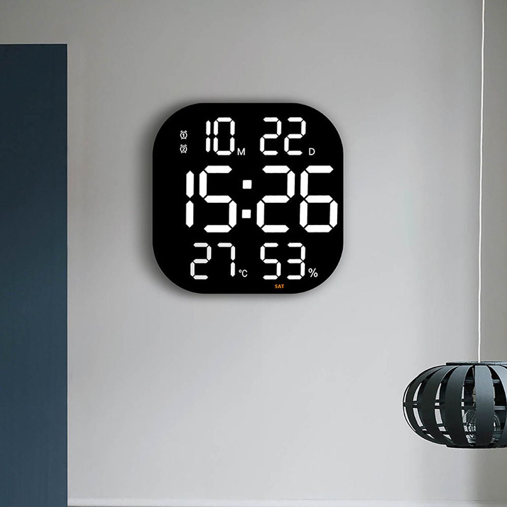 Buy 6632 digital wall clock with remote control at deensquare.com. Large LED acrylic wall clock for home or gym in Dubai | UAE.
