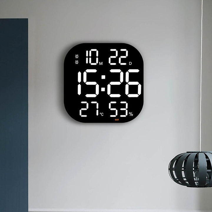 Buy 6632 digital wall clock with remote control at deensquare.com. Large LED acrylic wall clock for home or gym in Dubai | UAE.