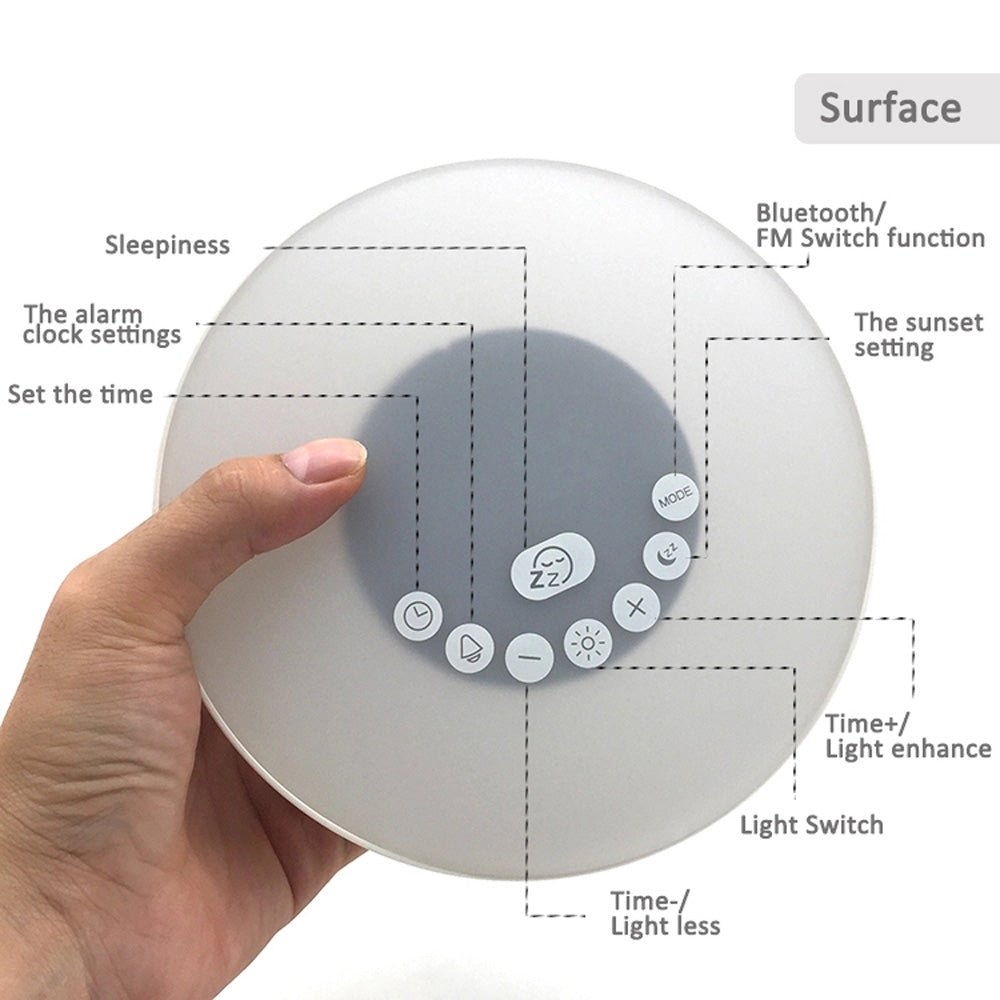 Buy 6638G Bluetooth Alarm Clock Speaker at deensquare.com Dubai | UAE. Features 7-color LED light, Bluetooth audio, alarm clock &amp; hands-free calls.