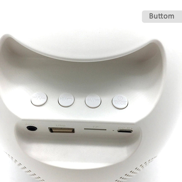 Buy 6638G Bluetooth Alarm Clock Speaker at deensquare.com Dubai | UAE. Features 7-color LED light, Bluetooth audio, alarm clock &amp; hands-free calls.