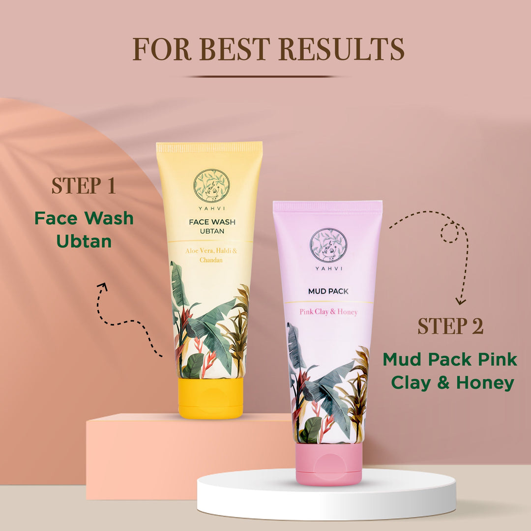 Buy Yahvi Pink Clay &amp; Honey Mud Pack for deep skin cleansing, detox &amp; glow. Shop at deensquare.com | Dubai UAE