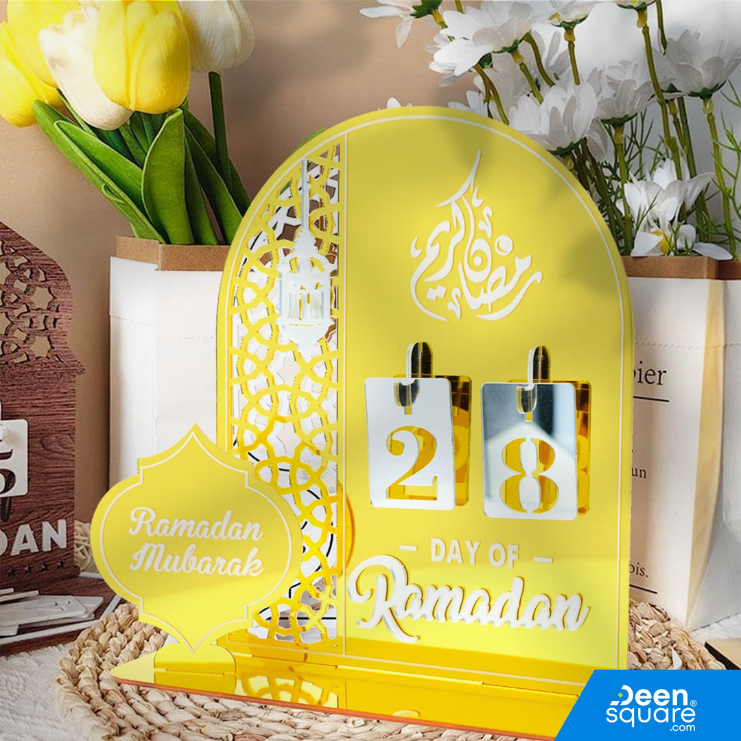 Ramadan Countdown Table Calendar - Gold Color