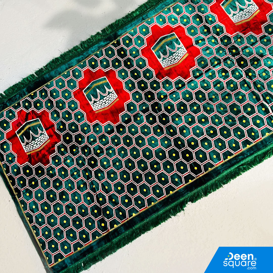 Family Prayer Mat for 4 person - 110x200 cm, Large Size | سجادة صلاة عائلية لأربعة اشخاص