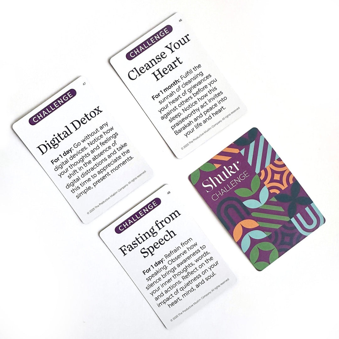 Shukr (Gratitude) Cards by the Productive Muslim Company