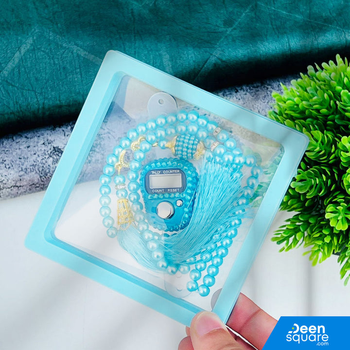 Tasbeeh Counter for Gift (99 Beads Tasbih with Finger Counter)