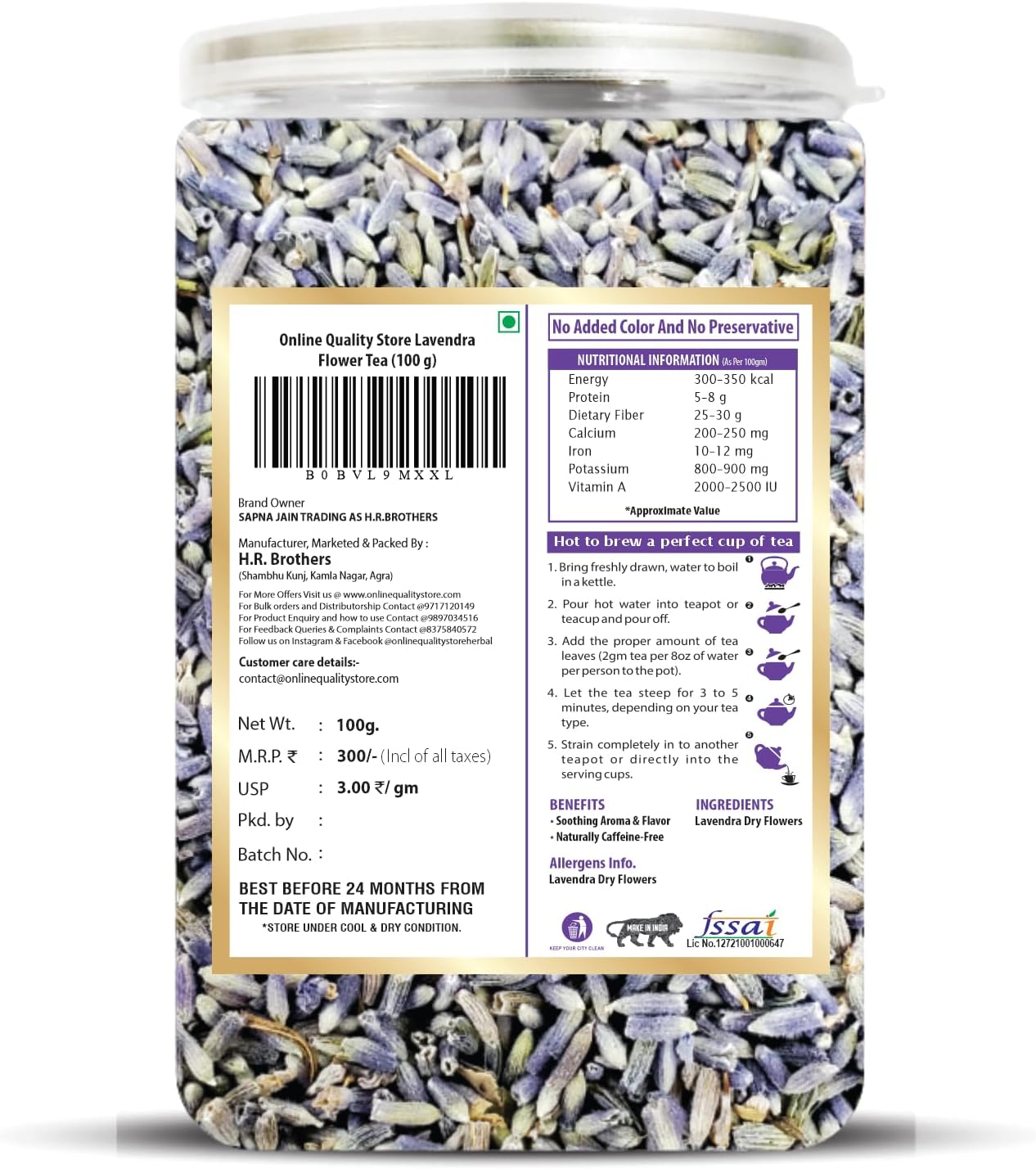 Close-up of premium purple dried lavender buds for aromatherapy and tea.