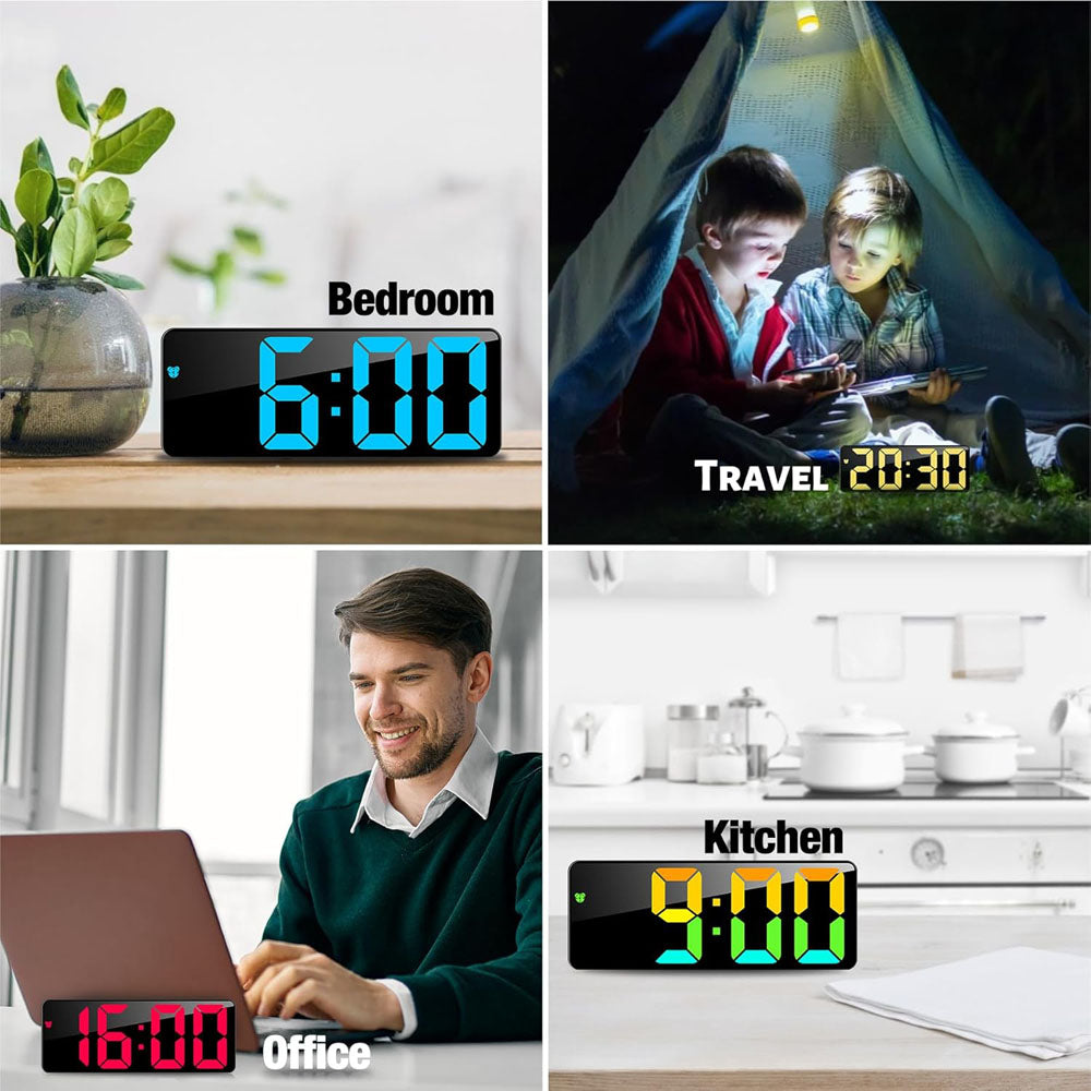 Digital Alarm Clock RGB Colorful LED (Model: GH0732)