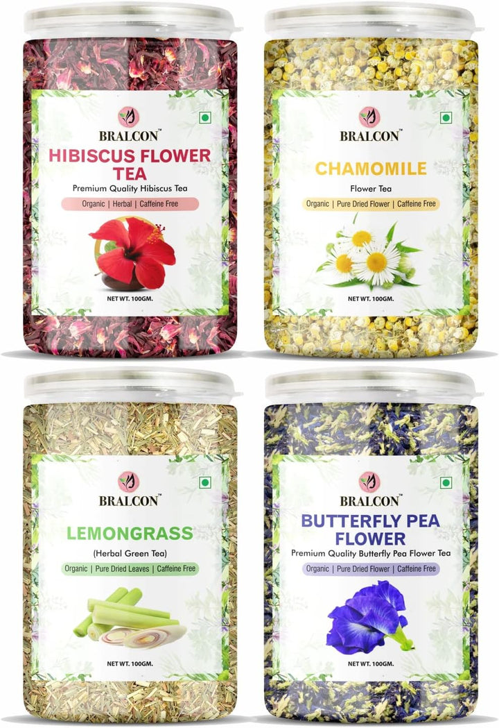 BRALCON herbal tea combo 400g hibiscus butterfly pea chamomile lemongrass