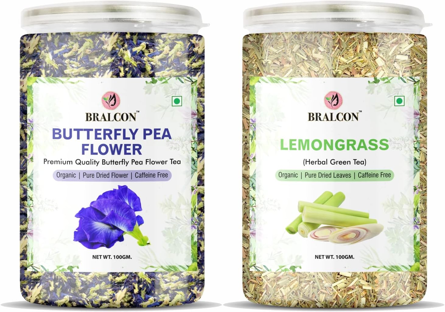 RALCON organic herbal tea combo butterfly pea lemongrass 200g
