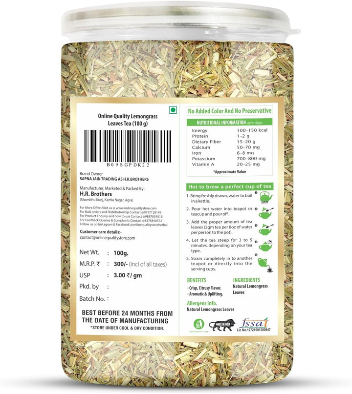 Online Quality Store Hibiscus Flower Tea, Butterfly Pea, Chamomile, Lemongrass - 100gm Each (4 X 100 gm) Total 400 gm