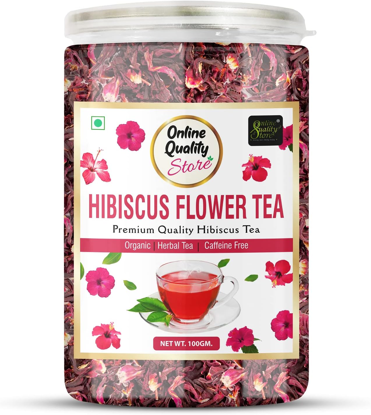 Hibiscus flower tea 100g natural dried hibiscus petals herbal tea UAE