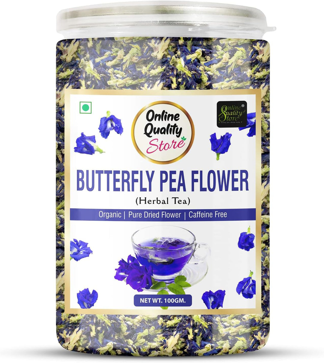 Online Quality Store Organic Herbal Tea Combo 400g (100g x 4 Pack) Hibiscus Butterfly Pea Rose Lemongrass
