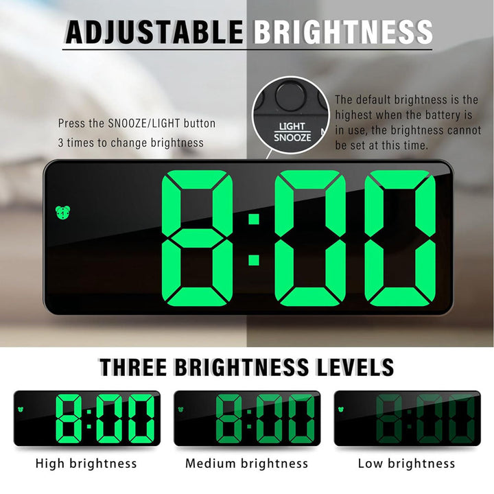 Digital Alarm Clock RGB Colorful LED (Model: GH0732)