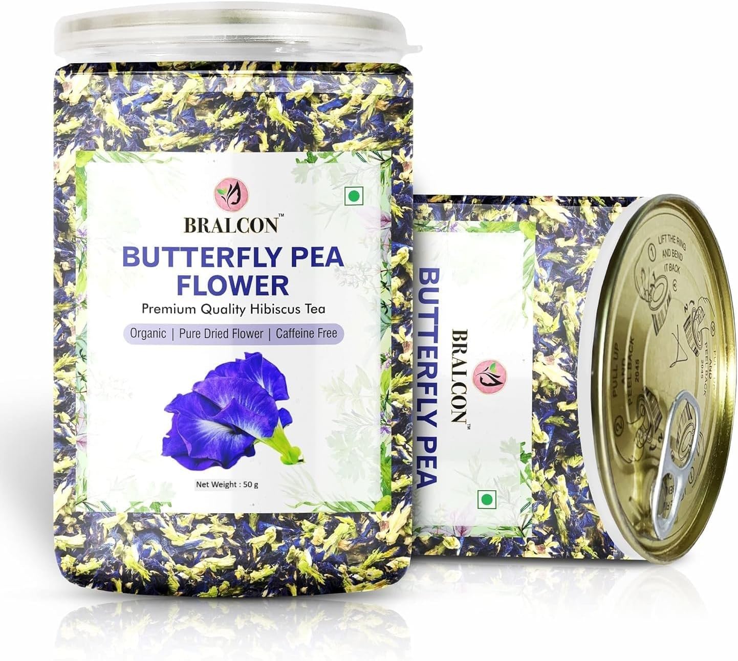 BRALCON butterfly pea flower tea 50g natural dried blue pea flowers