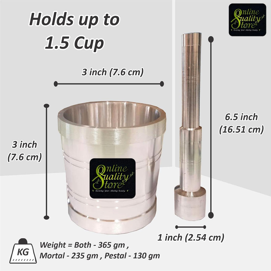 Online Quality Store kitchen khalbatta mortar pestle aluminium spice grinder