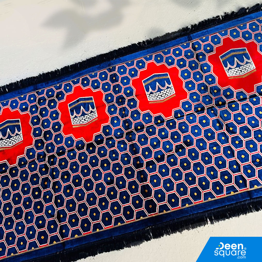 Family Prayer Mat for 4 person - 110x200 cm, Large Size | سجادة صلاة عائلية لأربعة اشخاص