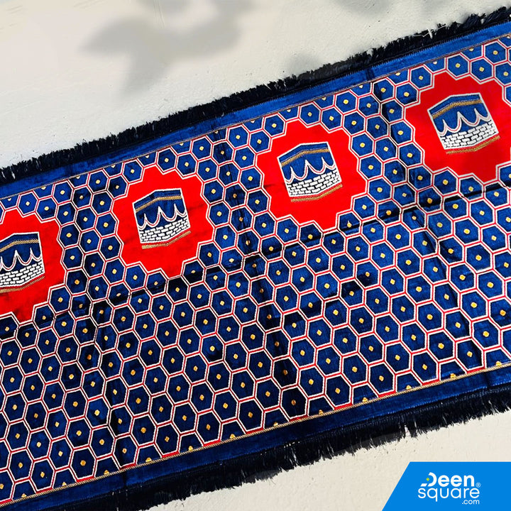 Family Prayer Mat for 4 person - 110x200 cm, Large Size | سجادة صلاة عائلية لأربعة اشخاص