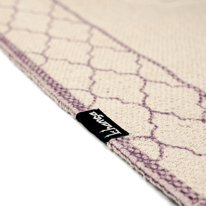 Khamsa Classic | Muslim Prayer Rug Prayer Mat Children Size 55 cm x 100 cm Arabic Style Janamaz in 100% Soft Organic Cotton Fabric Handcrafted Arabic Design | Mauv - Lavender