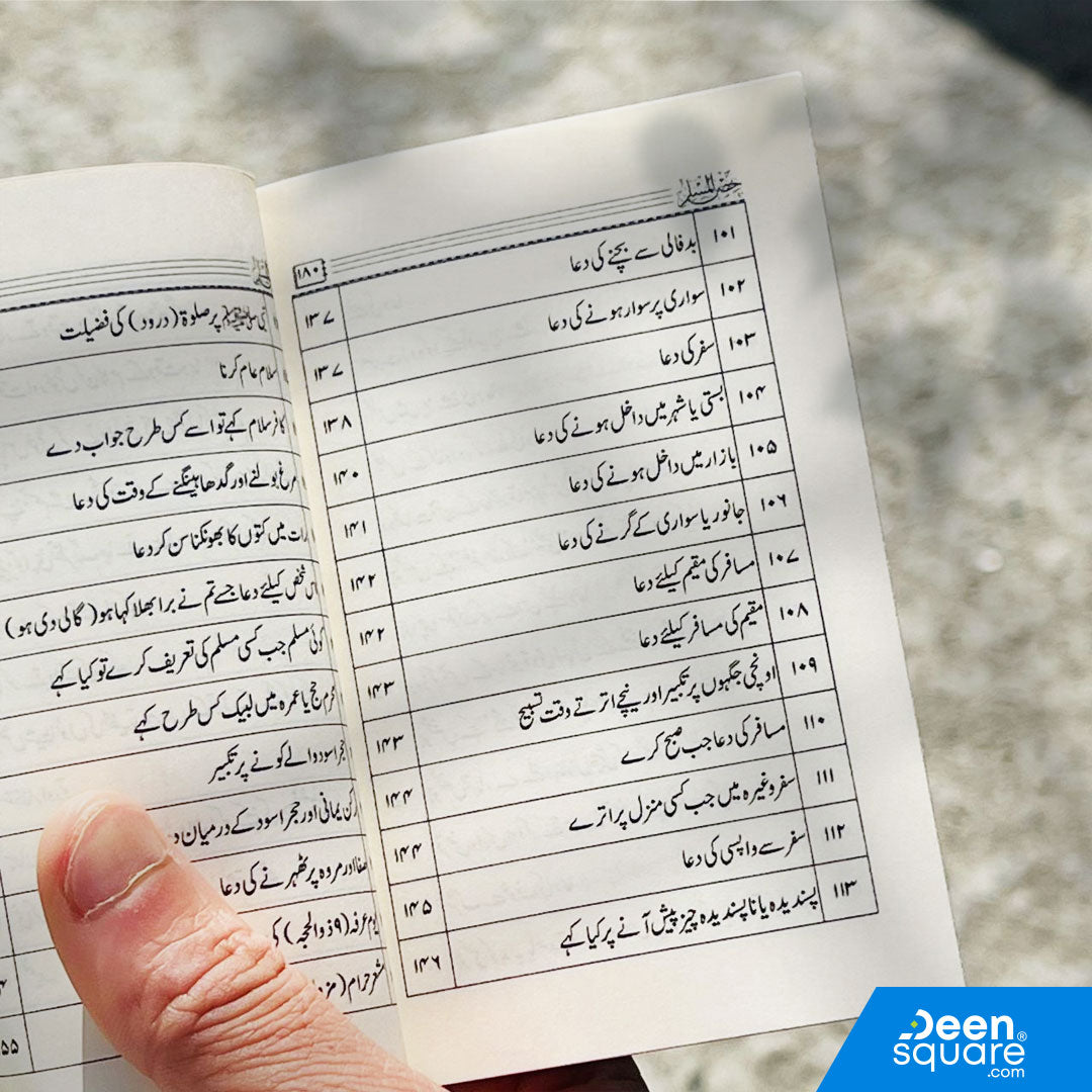 Urdu: Fortress of the Muslim (Pocket Size) - Hisnul Muslim | Kitab o Sunnat ke Adhkar