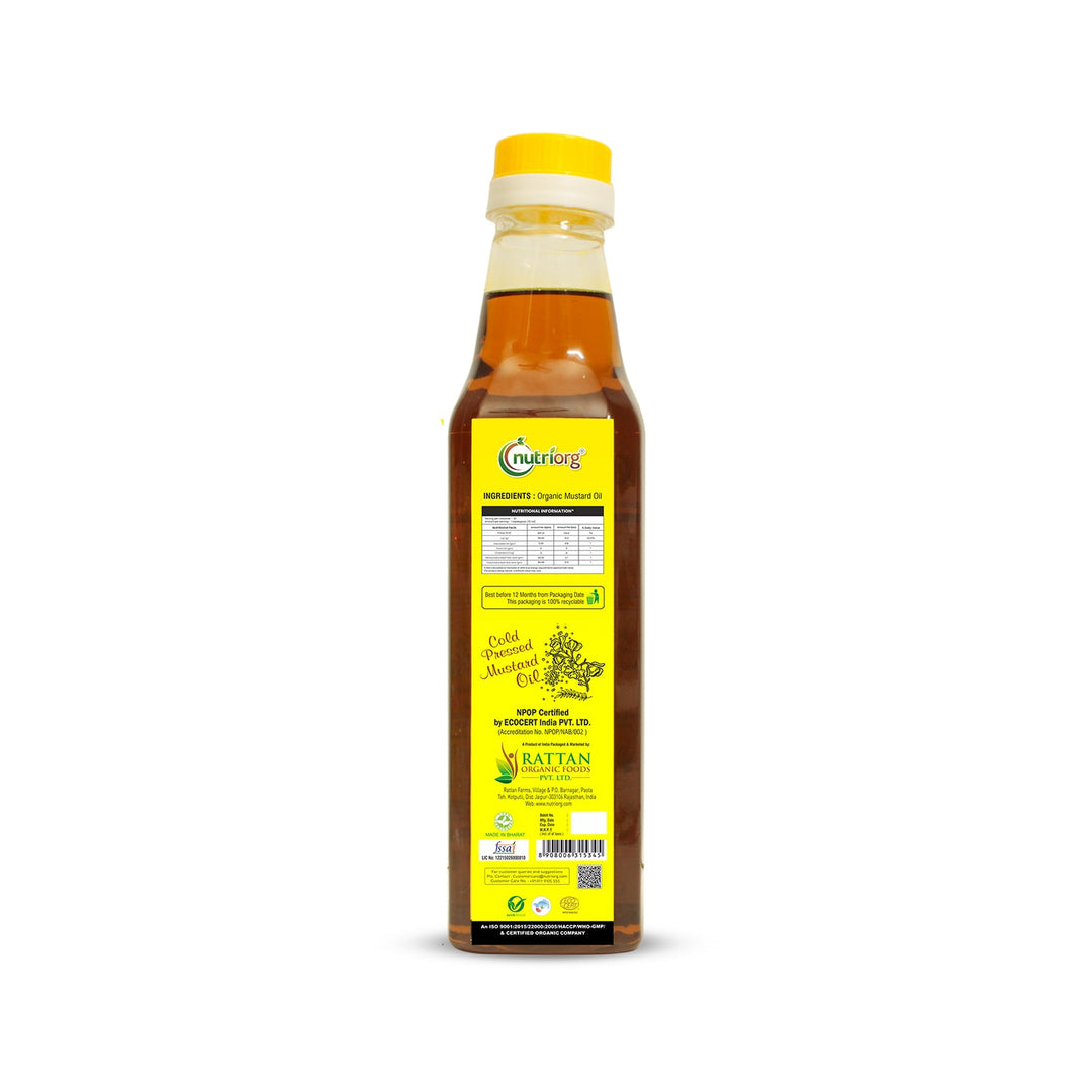 Nutriorg Certified Organic Mustard Oil 500ml
