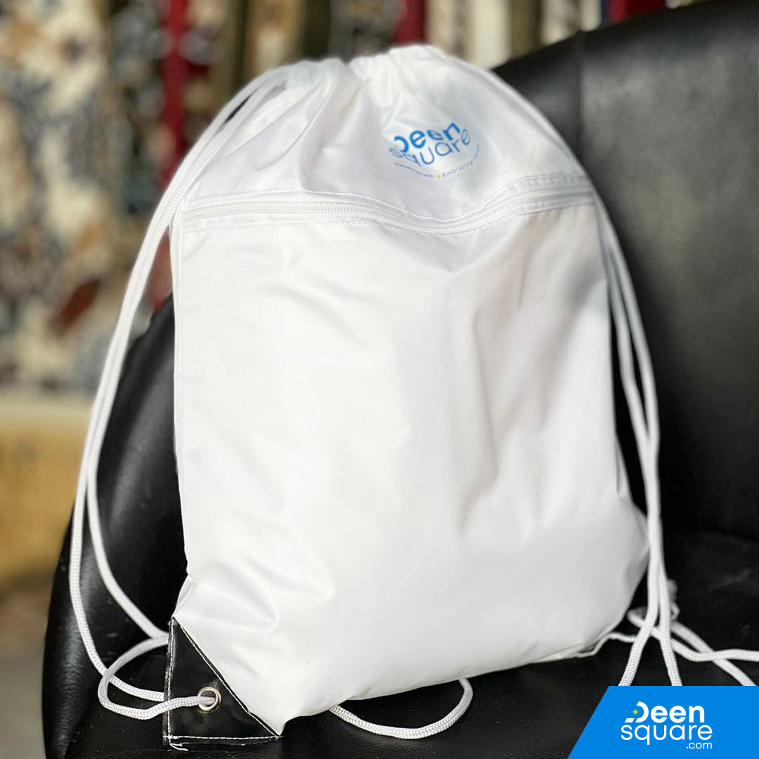 Hajj & Umrah Shoe and Prayer Mat Bag (Backpack) - Separate Compartment for Shoes