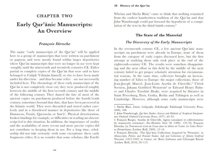 History Of The Quran: Approaches & Explorations