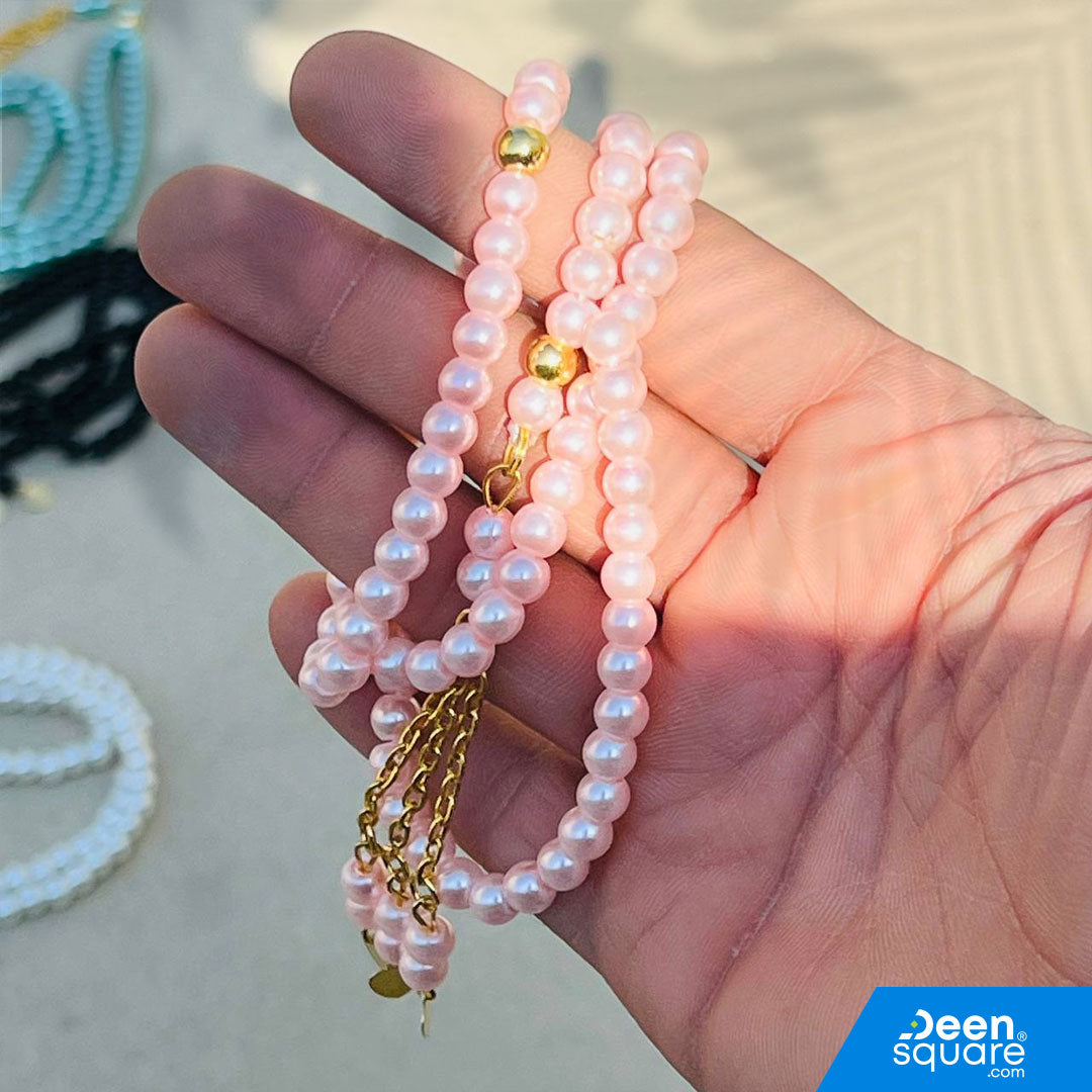 99 Beads Pearl Glass Prayer Beads - Tasbeeh (تسبيح)