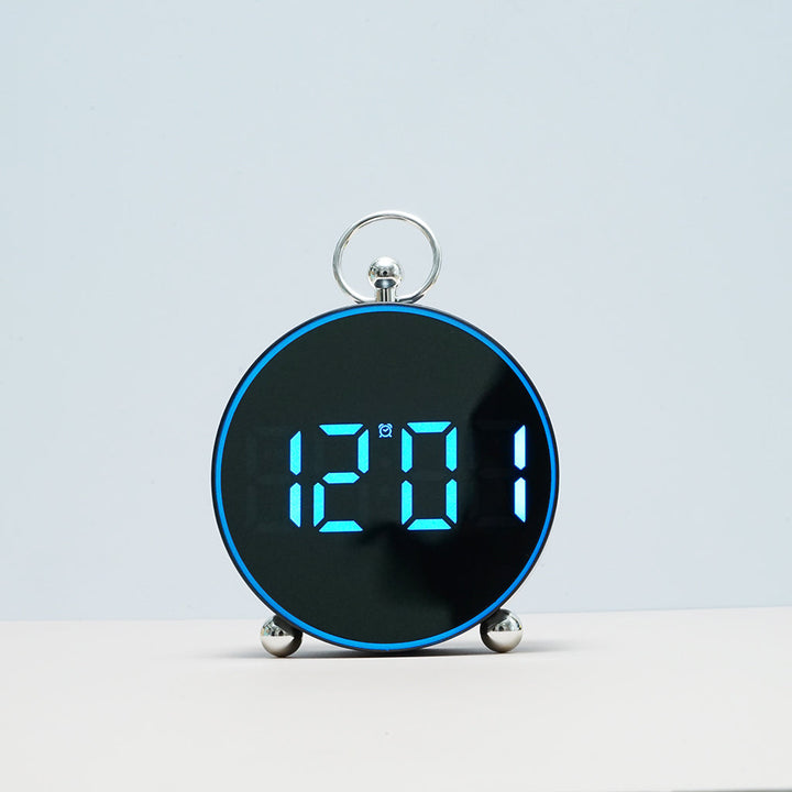 Buy 8025 Voice Activated LED Alarm Clock at deensquare.com Dubai | UAE. Digital clock with date, temperature, snooze &amp; atmosphere light.