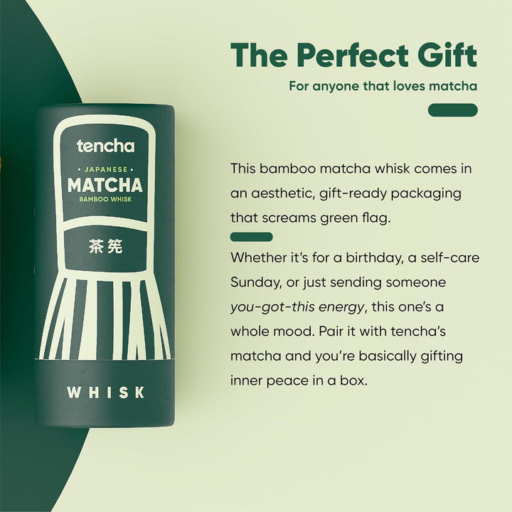 Tencha Japanese Handmade Bamboo Matcha Whisk (Chasen) – Traditional Bamboo Tool for Whisking Matcha &amp; Hojicha