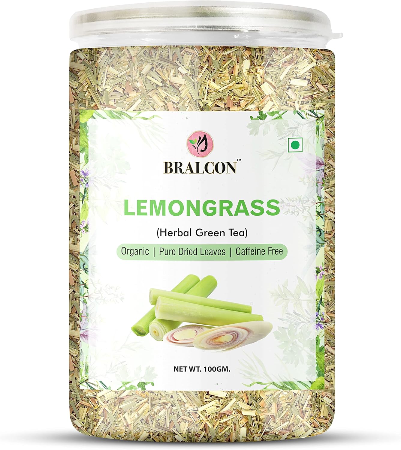 BRALCON organic lemongrass herbal tea 100g natural leaves